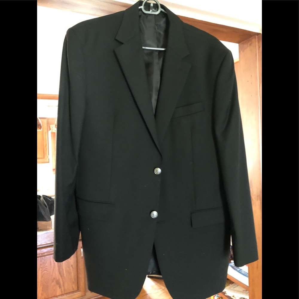 Ralph Lauren Chaps black suit-pleated, cuffed